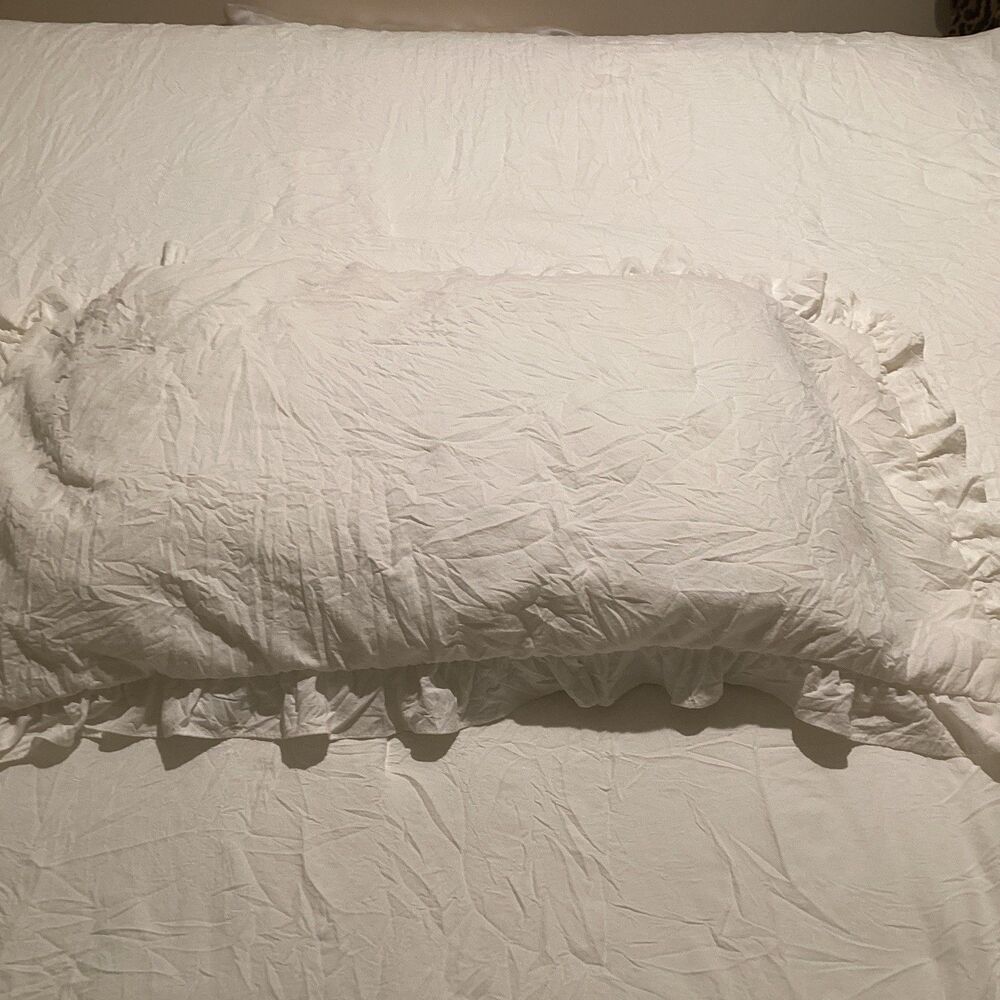 lush decor bedding king bedspread ruffle 3 piece 2 shams farmhouse - Picture 3 of 8